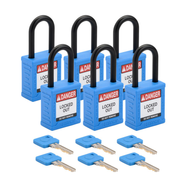 SAFETY PADLOCK, 1.5"KD BLUE 6/PAC (Paquete 6 unidades)