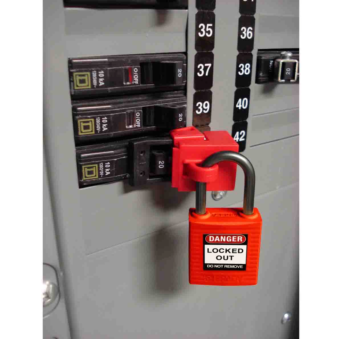 CANDADO COMPACTO DE SEGURIDAD NARANJA (Paquete 6 unidades) - Imagen 3