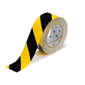 CINTA PARA IDENTIFICACION DE PISOS - 2", POLIESTER AMARILLO/NEGRO